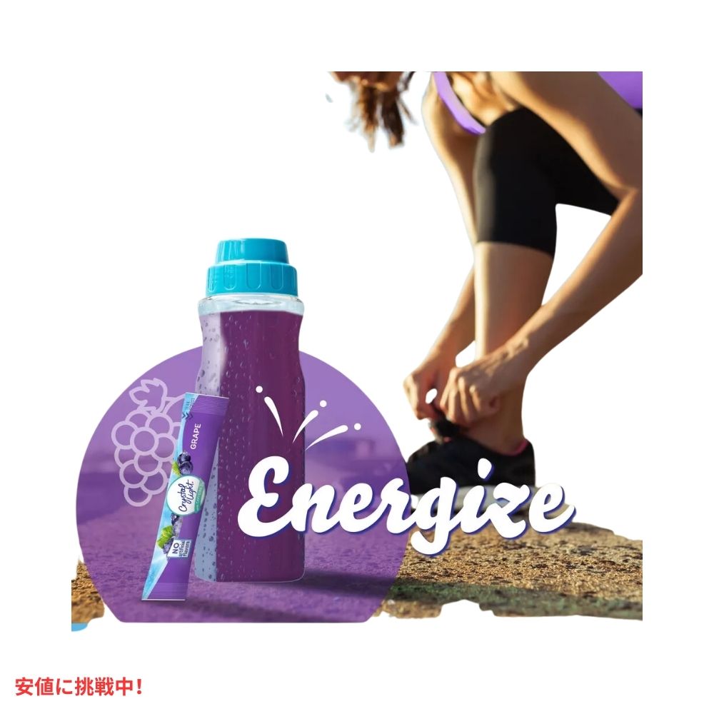 クリスタルライト Crystal Light オンザゴー グレープ ドリンクミックス カフェイン入り 0.11オンス/10本入り On the Go Grape Energy Drink Mix 0.11oz/10pk 4
