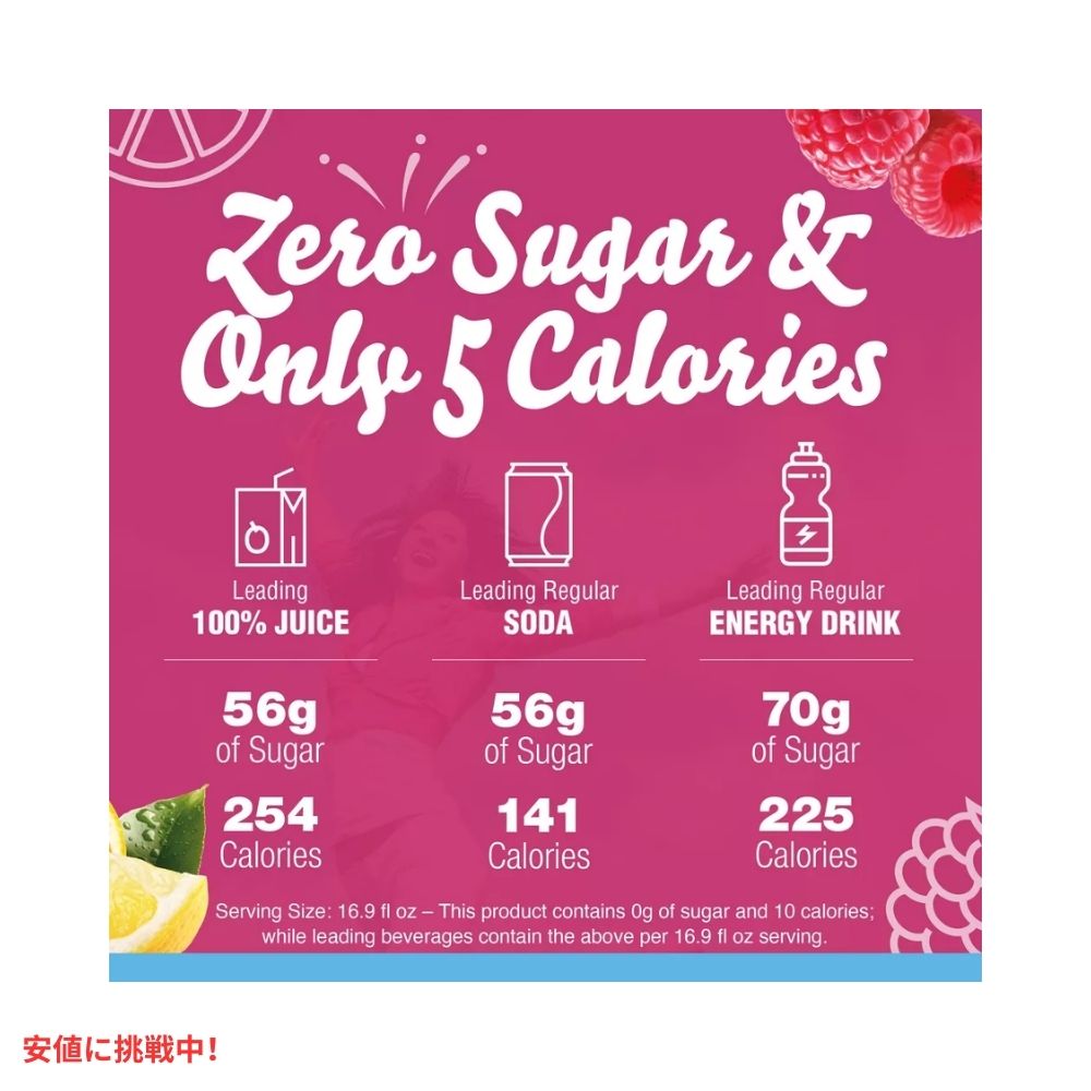 クリスタルライト Crystal Light ラズベリーレモネード ドリンクミックス 0.08オンス/10本入り Raspberry Lemonade Drink Mix 0.08oz/10pk 2