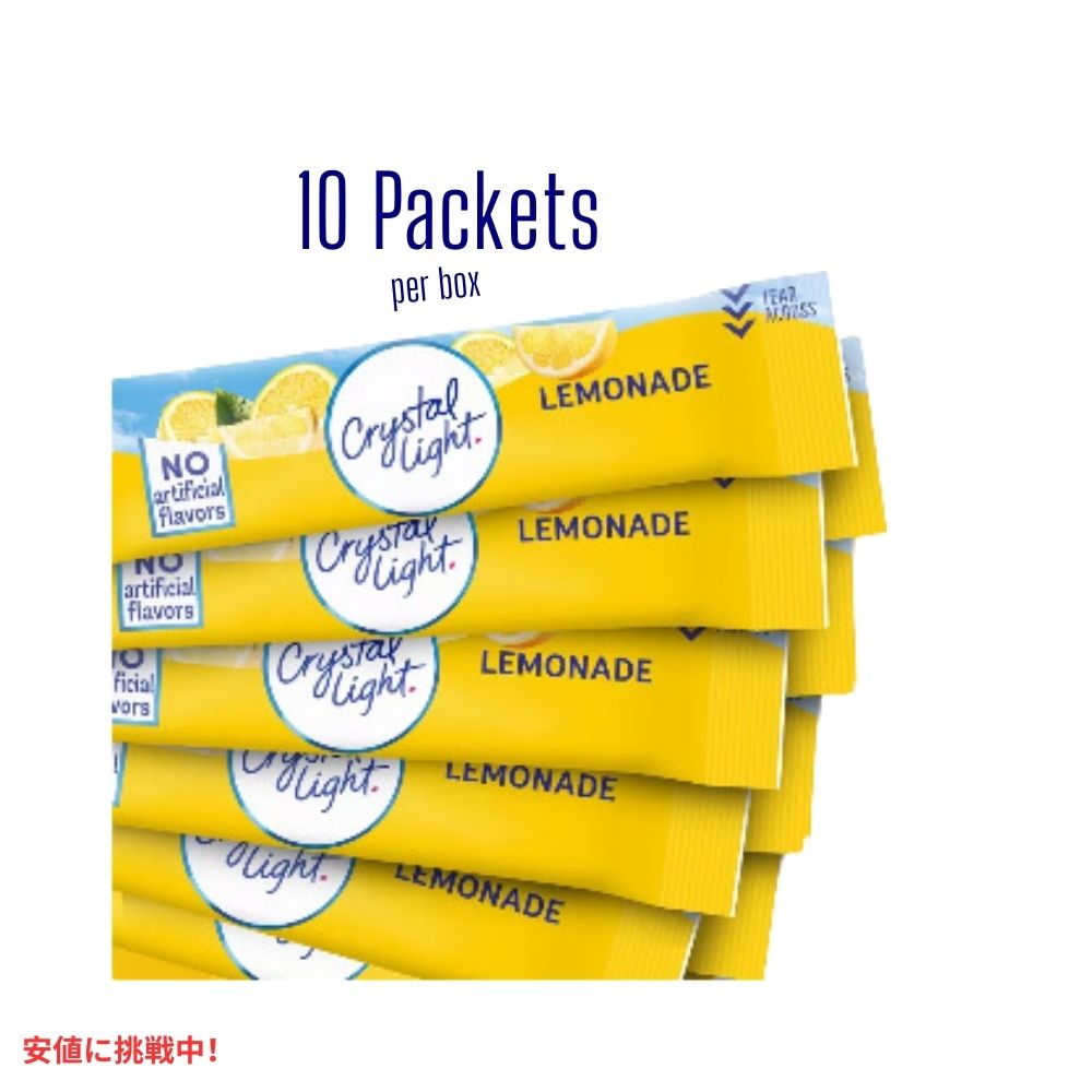 クリスタルライト オンザゴー ナチュラルレモネード ドリンクミックス 0.14オンス/10本入り Crystal Light On the Go Natural Lemonade Drink Mix 0.14oz/10pk 5