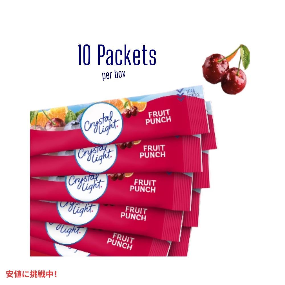 クリスタルライト Crystal Light オンザゴー フルーツパンチ ドリンクミックス 0.09オンス/10本入り On-the-Go Fruit Punch Drink Mix 0.09oz/10pk 5