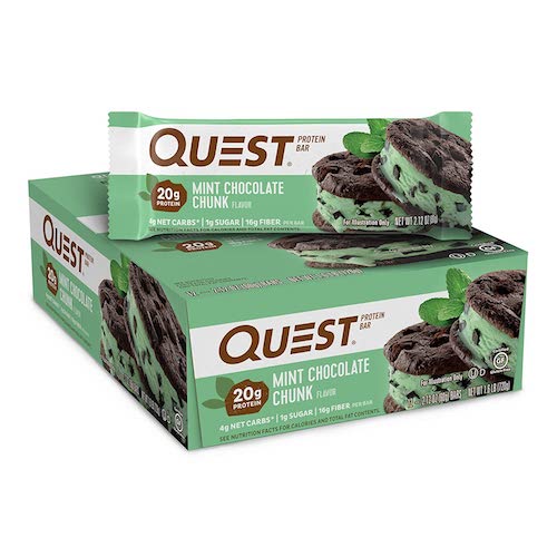 クエストバー プロテインバー ミントチョコレート 12本入り/ Quest Bar Protein Bar Mint Chocolate Flavor 12ct 1