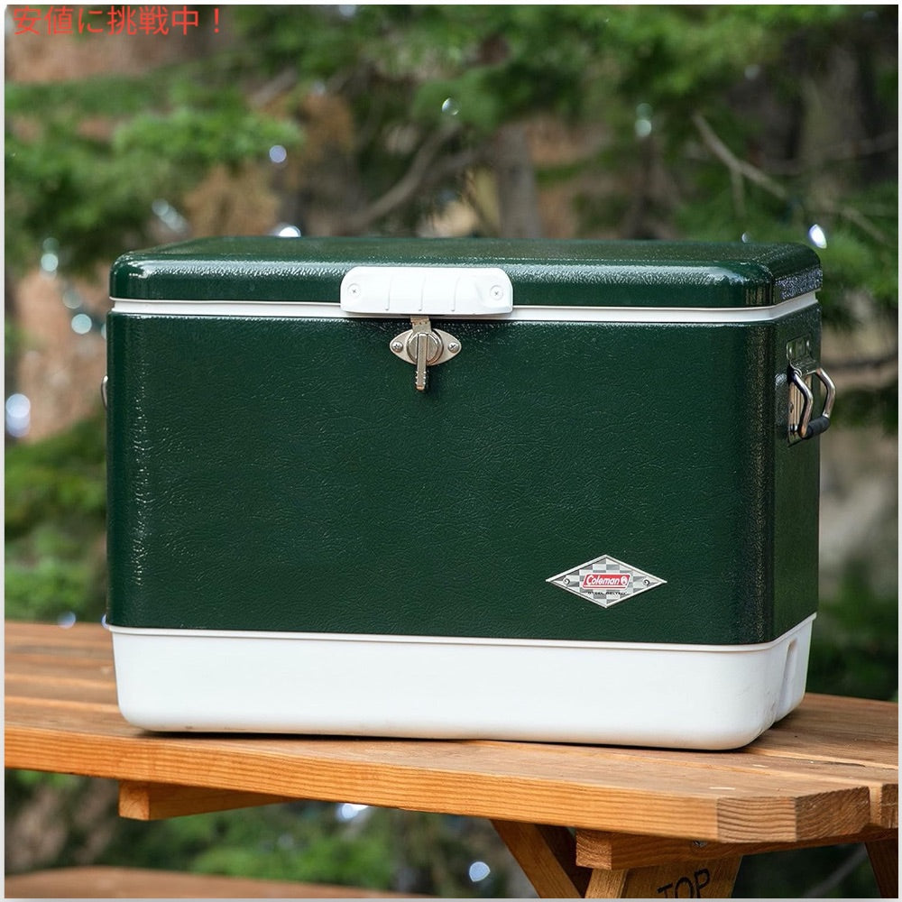 Coleman コールマン 54QT スチールベルト クーラーボックス グリーン 大容量 約51L クーラー ハード Steel-Belted Cooler 5