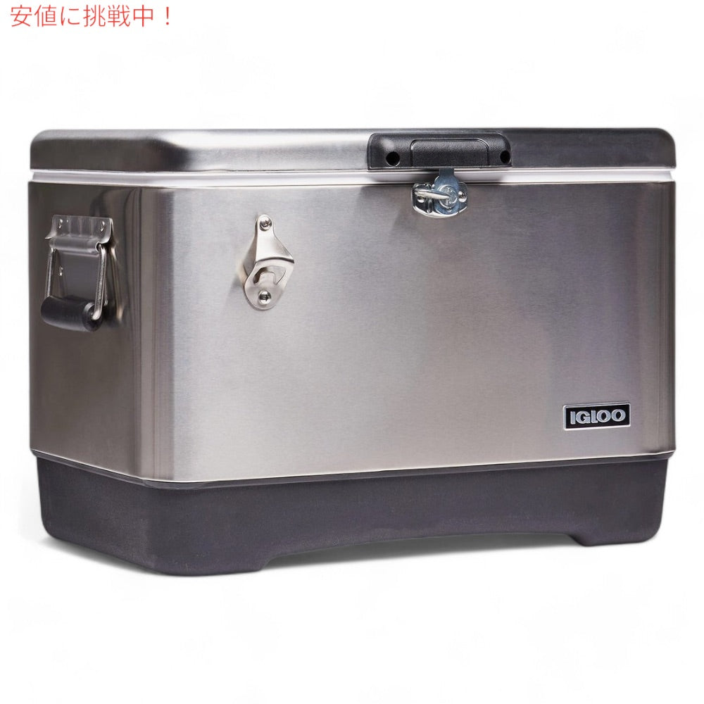 Igloo イグルー クーラーボックス　ステンレススチール クーラー 51リットル クーラーボックス　キャンプ用品 54Qt Steel Belted Legacy Stainless Steel Cooler 2