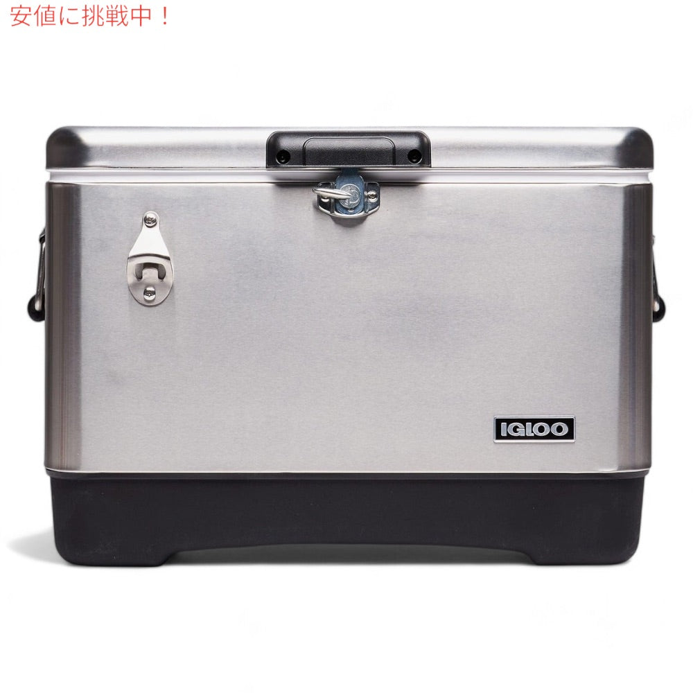 Igloo イグルー クーラーボックス　ステンレススチール クーラー 51リットル クーラーボックス　キャンプ用品 54Qt Steel Belted Legacy Stainless Steel Cooler 3