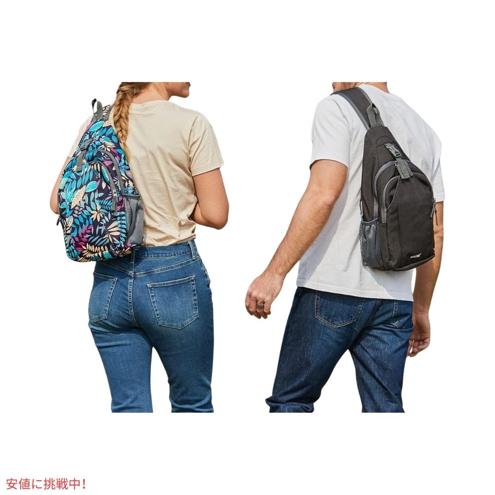G4Free スリングバッグ RFID ブロックバックパック クロスボディ ブラック Sling Bag RFID Blocking Backpack Crossbody Black 7