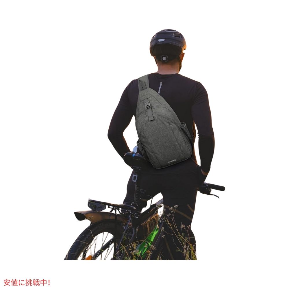 G4Free スリングバッグ RFID ブロックバックパック クロスボディ ディムグレー Sling Bag RFID Blocking Backpack Crossbody DimGray 7