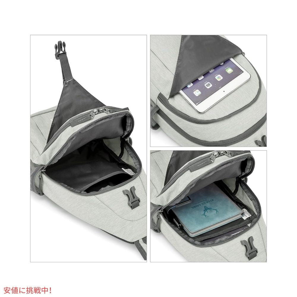 G4Free スリングバッグ RFID ブロックバックパック クロスボディ ゲインズボロ Sling Bag RFID Blocking Backpack Crossbody Gainsboro 4