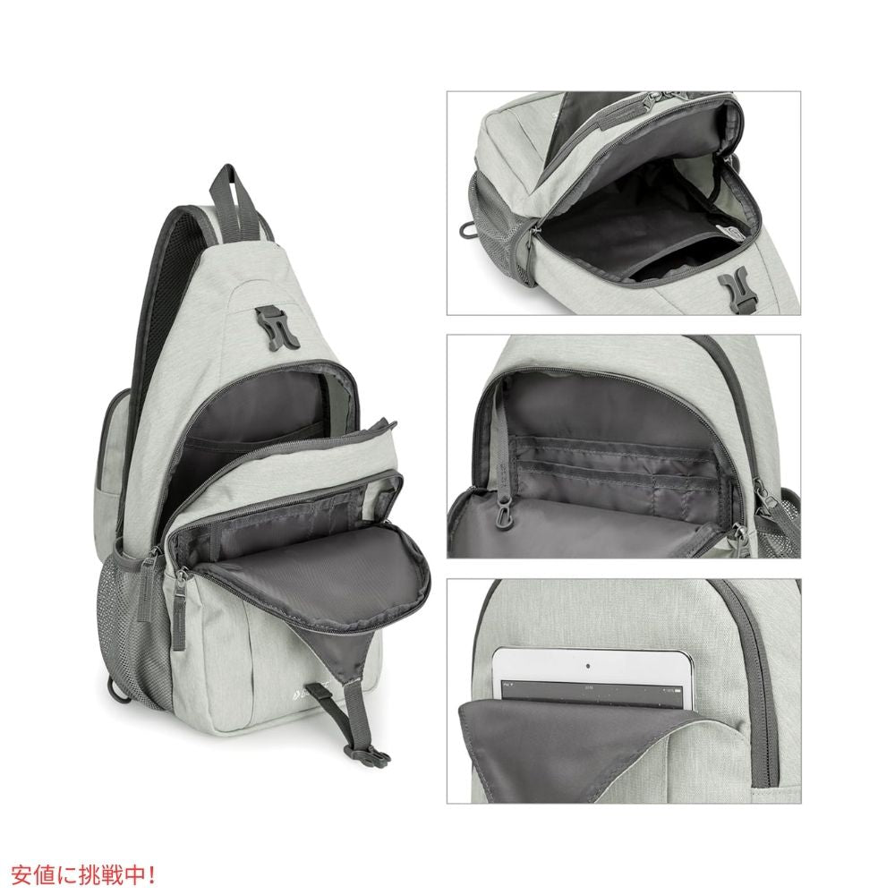 G4Free スリングバッグ RFID ブロックバックパック クロスボディ ゲインズボロ Sling Bag RFID Blocking Backpack Crossbody Gainsboro 5