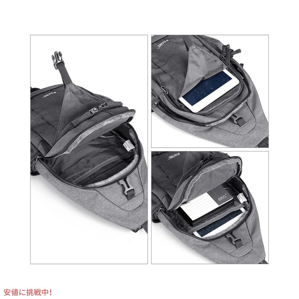G4Free スリングバッグ RFID ブロックバックパック クロスボディ グレー Sling Bag RFID Blocking Backpack Crossbody Gray 4