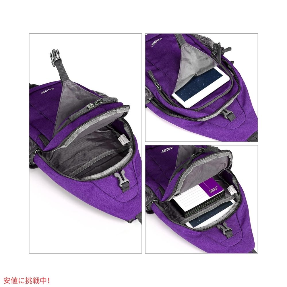 G4Free スリングバッグ RFID ブロックバックパック クロスボディ パープル Sling Bag RFID Blocking Backpack Crossbody Purple 4
