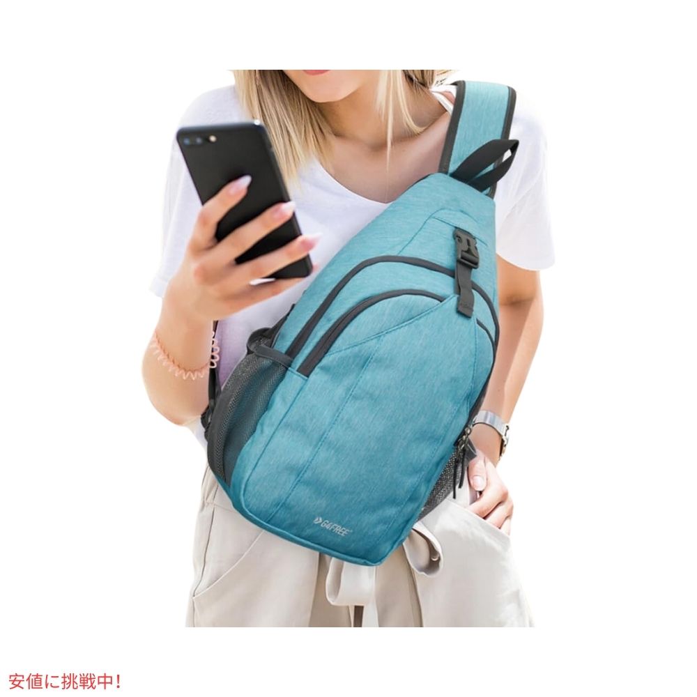 G4Free スリングバッグ RFID ブロックバックパック クロスボディ スカイブルー Sling Bag RFID Blocking Backpack Crossbody Sky Blue 7