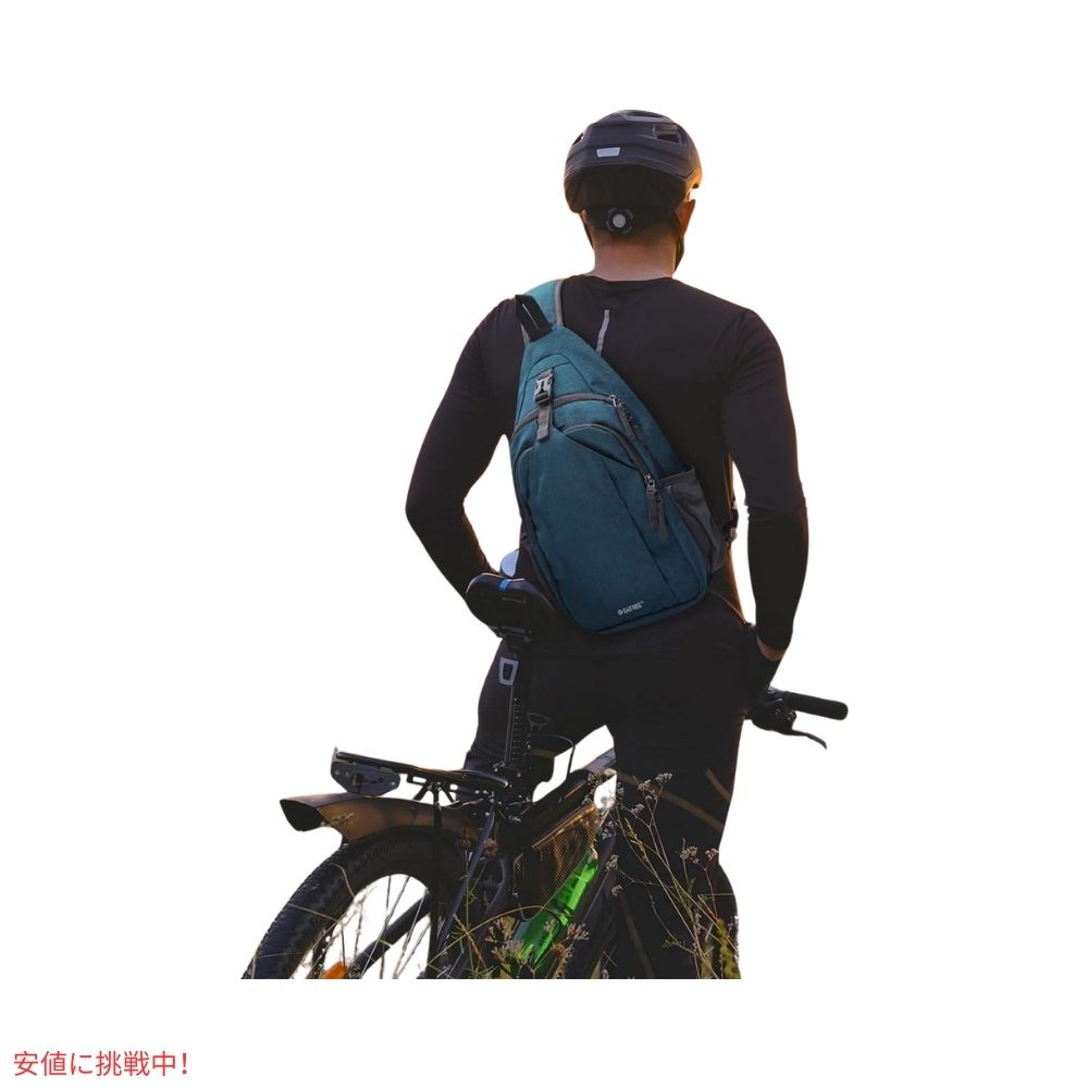 G4Free スリングバッグ RFID ブロックバックパック クロスボディ ティールブルー  Sling Bag RFID Blocking Backpack Crossbody Teal Blue 7