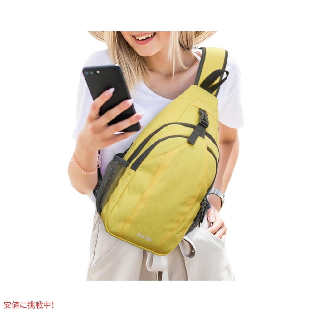 G4Free スリングバッグ RFID ブロックバックパック クロスボディ イエロー Sling Bag RFID Blocking Backpack Crossbody Yellow 7