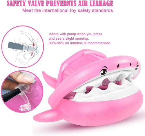 Flyboo Baby Float Infant Pool Float Shark Pink 6-36 Months / プール用 ベビーフロート 赤ちゃん用 浮き輪 [サメ形 ・ピンク] 6-36ヶ月用 2