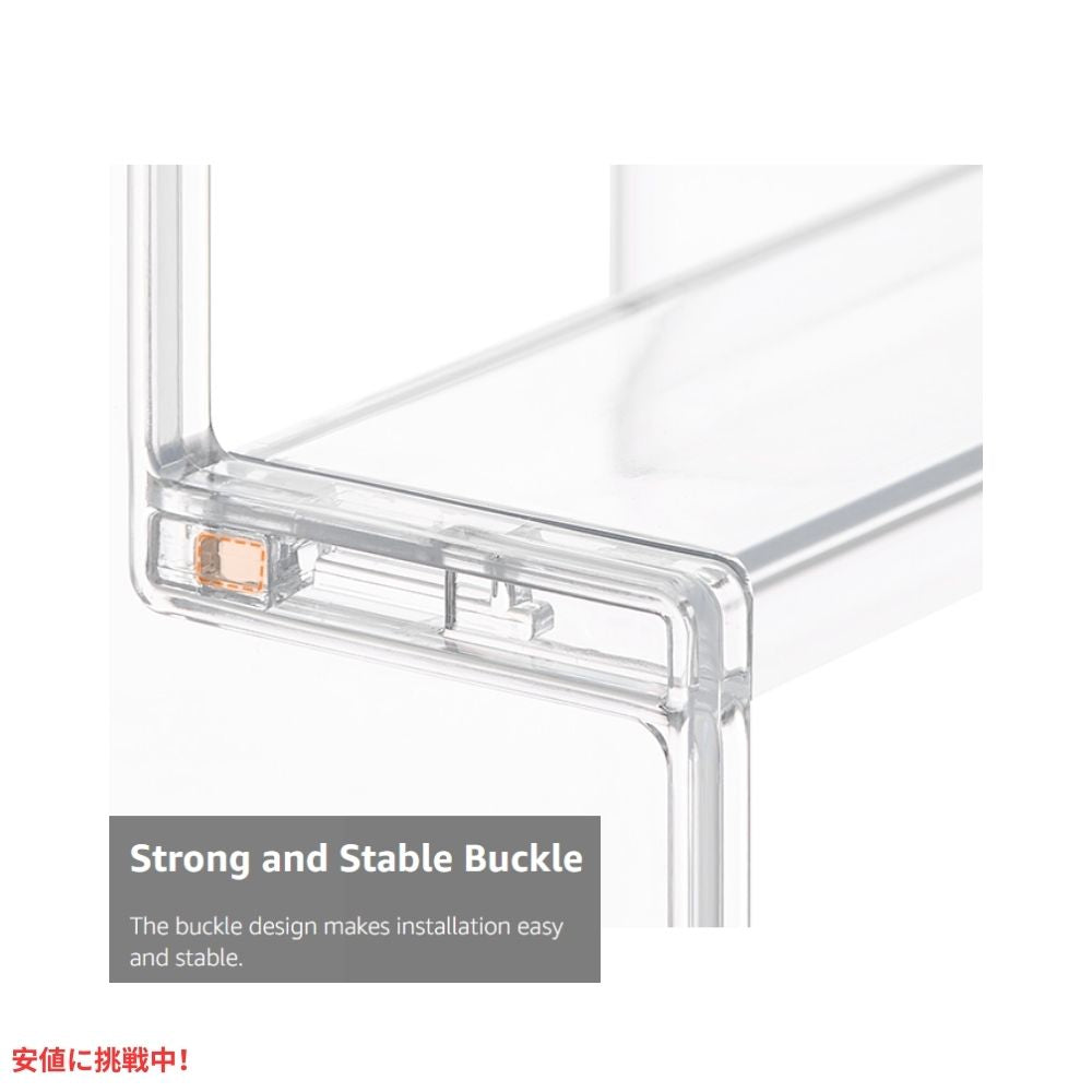 Lifewit ライフウィット 4段 ディスプレイスタンド クリア 収納 12インチ幅 4 Tier Stand Plastic Organizers 12 inches 5