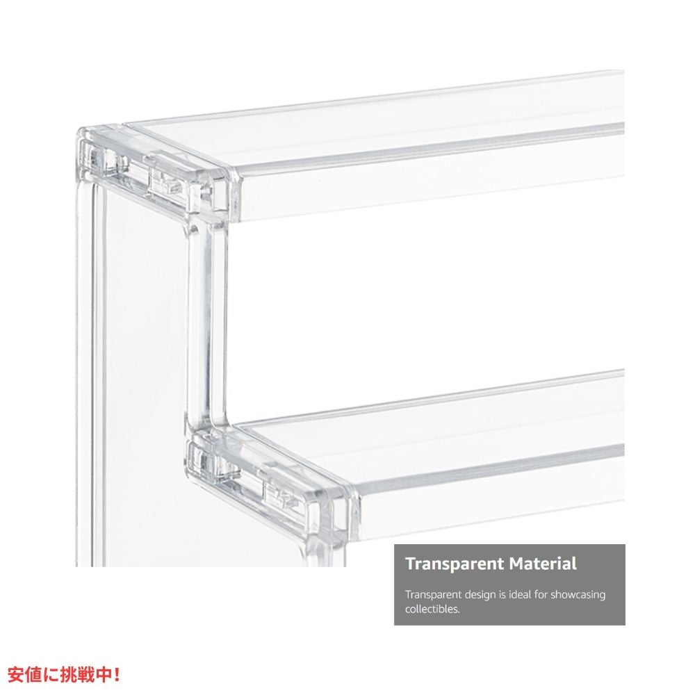 Lifewit ライフウィット 4段 ディスプレイスタンド クリア 収納 12インチ幅 4 Tier Stand Plastic Organizers 12 inches 6