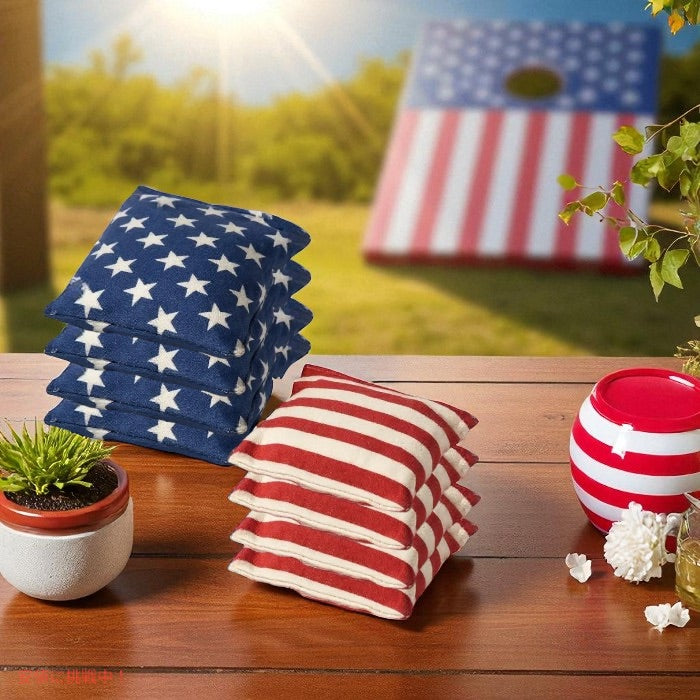 Barcaloo コーンホール ビーンバッグ 8個セット [Stars & Stripes] 公式サイズ 全天候対応 ダッククロス使用 3