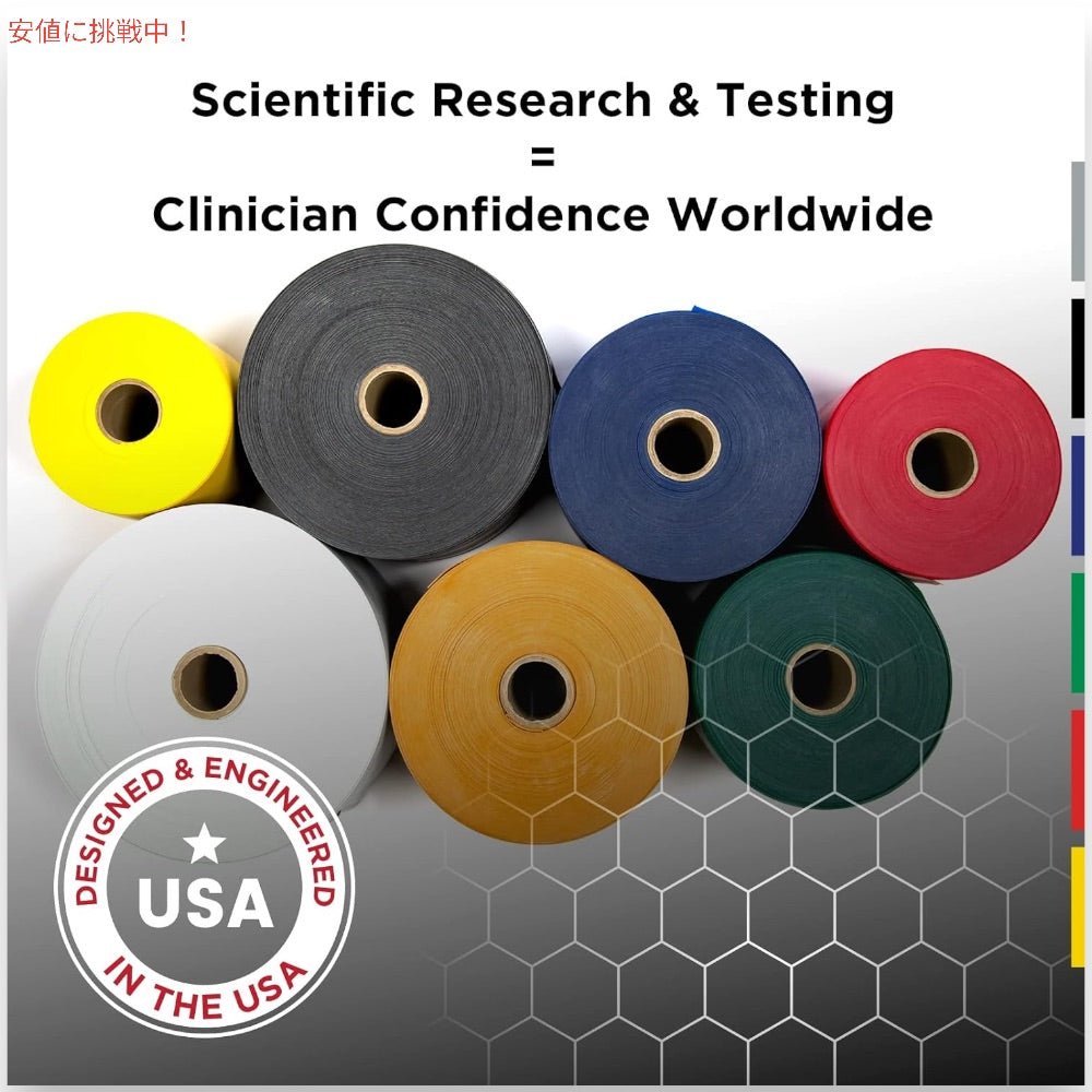 THERABAND セラバンド フィットネスバンド 45.7m エクササイズバンド イエロー 厚さ：薄 Resistance Bands, 50 Yard Roll Yellow - Thin 4