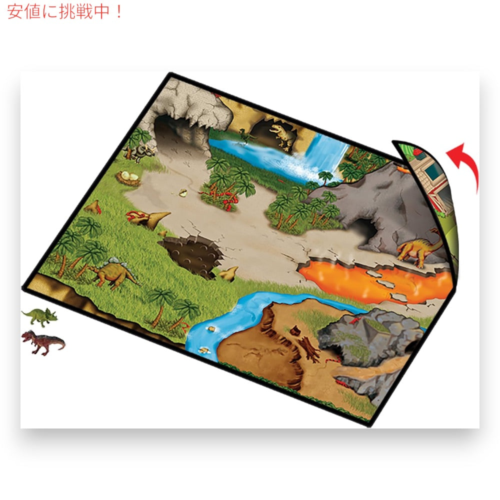 Neat-Oh 恐竜プレイマット(両面プリント) 恐竜のフィギュア付き A1342X5 おもちゃ Dinosaur Prehistoric World 2-Sided Playmat 3