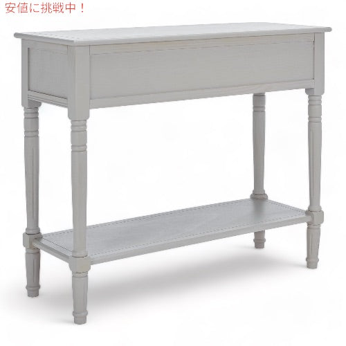 コンソールテーブルソファーテーブル 2段 ウッド ビンテージグレー  2-Drawer Console Table Vintage Grey 6