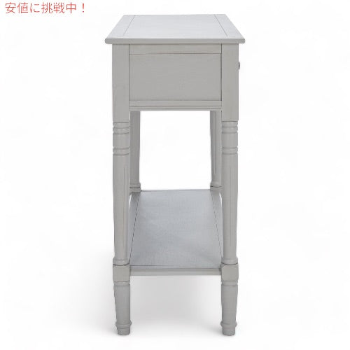 コンソールテーブルソファーテーブル 2段 ウッド ビンテージグレー  2-Drawer Console Table Vintage Grey 7
