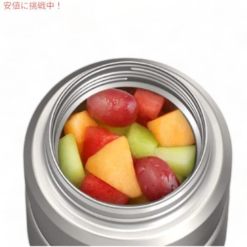 Thermos サーモス 　フードジャー　ステンレスランチボックス　ステンレス弁当箱 保温性抜群 おしゃれ　シルバー　0.45L アメリカーナがお届け! 4