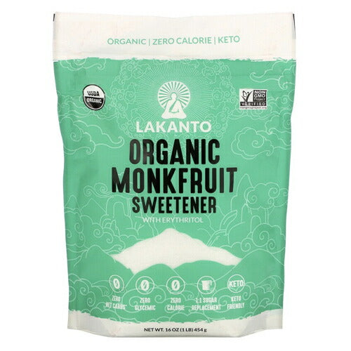 ラカント モンクフルーツ オーガニック甘味料 Lakanto, Organic Monkfruit Sweetener, 16 oz (454 g) 1