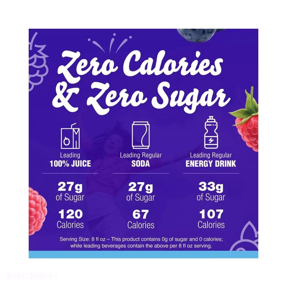 クリスタルライト Crystal Light リキッド ブルーベリー ラズベリー ドリンクミックス 1.62オンス 24回分 Liquid Blueberry Raspberry Drink Mix 1.62 fl oz 2