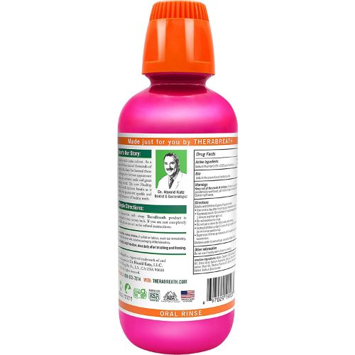 【2本】セラブレス TheraBreath マウスウォッシュ Oral Rinse Sparkle Mint 16oz ヘルシースマイル オーラルリンス [スパークルミント] 473ml 3
