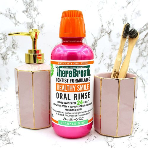 TheraBreath Oral Rinse, Sparkle Mint, 16.0 fl oz / セラブレス ヘルシースマイル オーラルリンス [スパークルミント] マウスウォッシュ 473ml 3