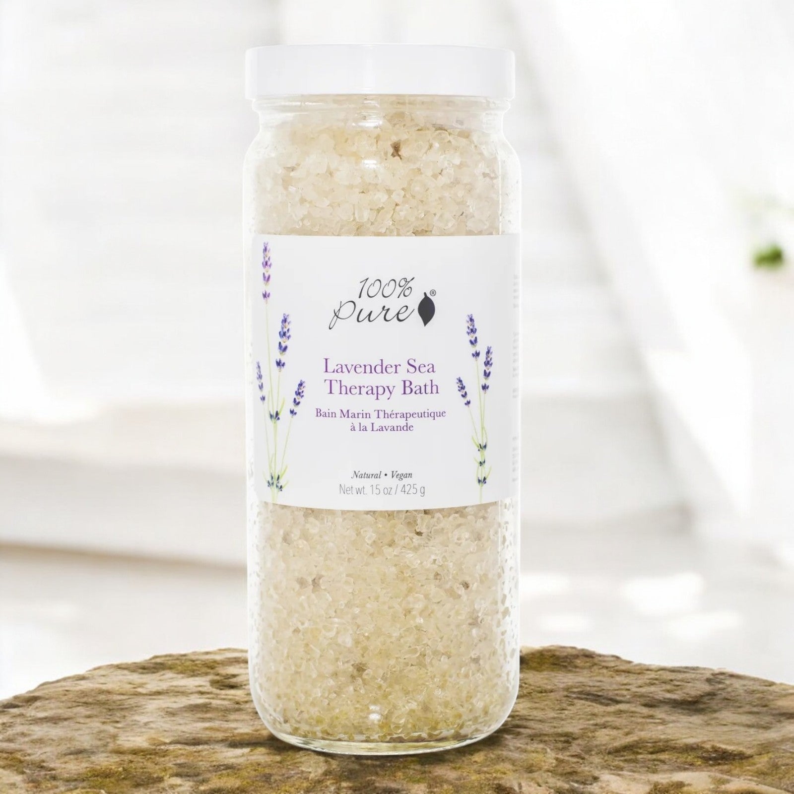 【公式】100% Pure ラベンダー シーセラピーバス 15oz Lavender Sea Therapy Bath 425g バスソルト【送料無料】 3