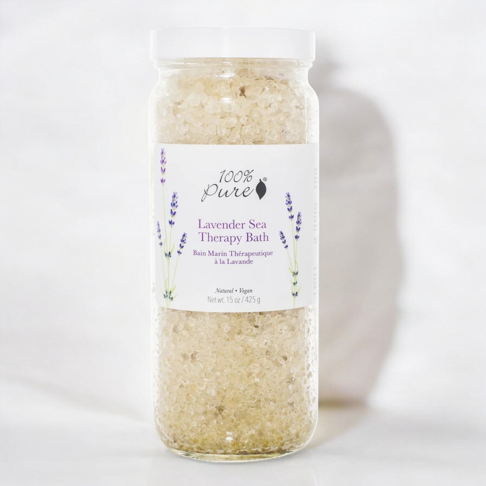 【公式】100% Pure ラベンダー シーセラピーバス 15oz Lavender Sea Therapy Bath 425g バスソルト【送料無料】 4