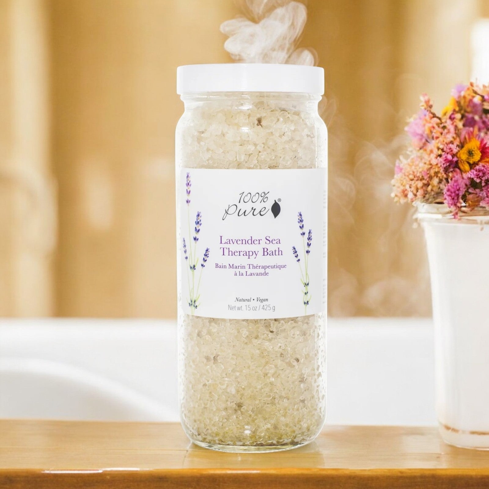 【公式】100% Pure ラベンダー シーセラピーバス 15oz Lavender Sea Therapy Bath 425g バスソルト【送料無料】 7