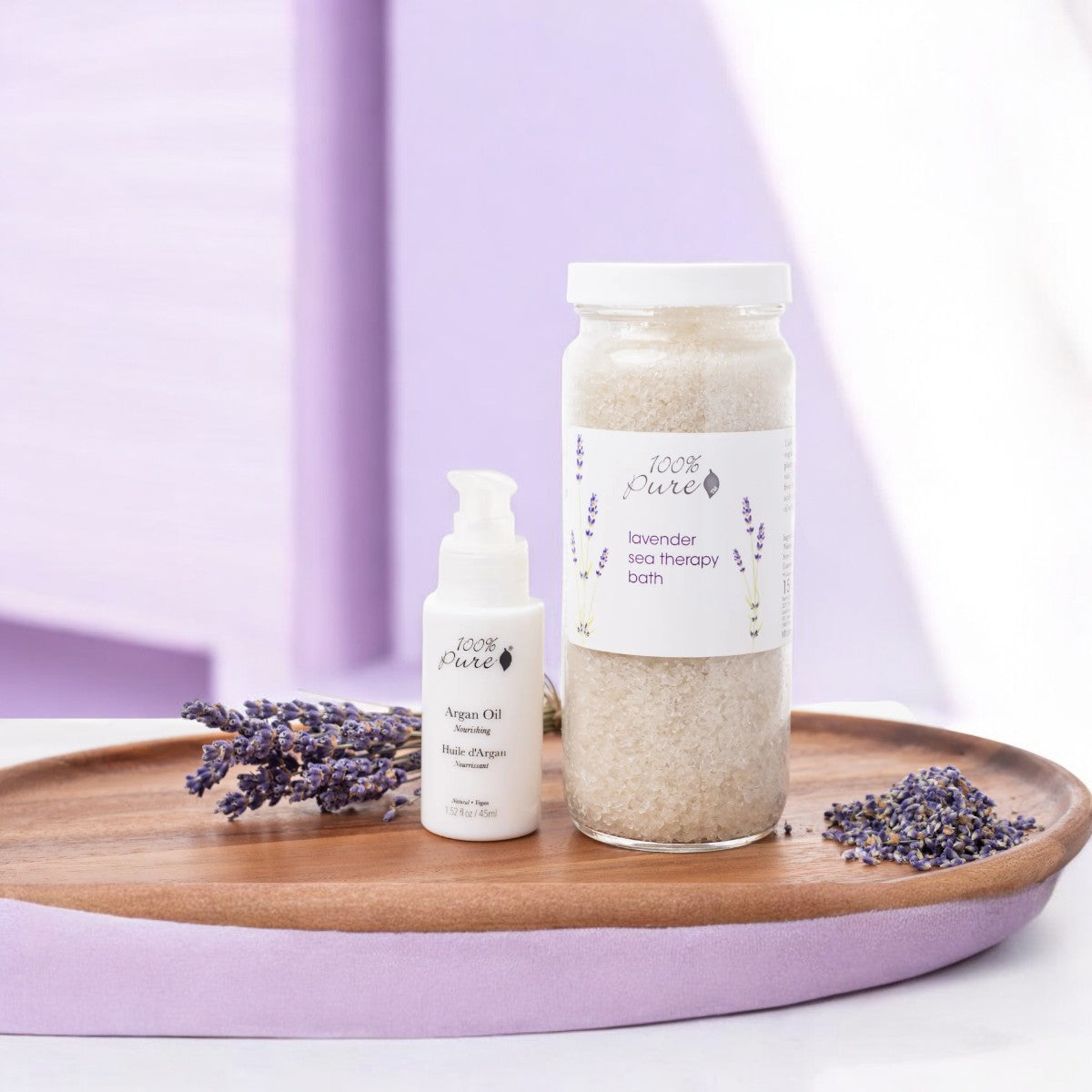 【公式】100% Pure ラベンダー シーセラピーバス 15oz Lavender Sea Therapy Bath 425g バスソルト【送料無料】 8