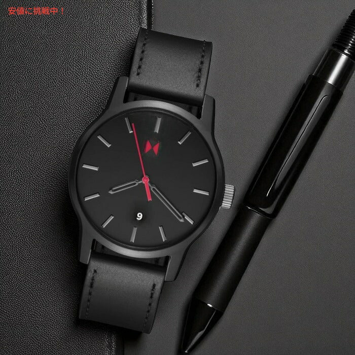 MVMT エムブイエムティー メンズ 腕時計 Classic II 44mm レザー ジェットブラック アクセサリー 4