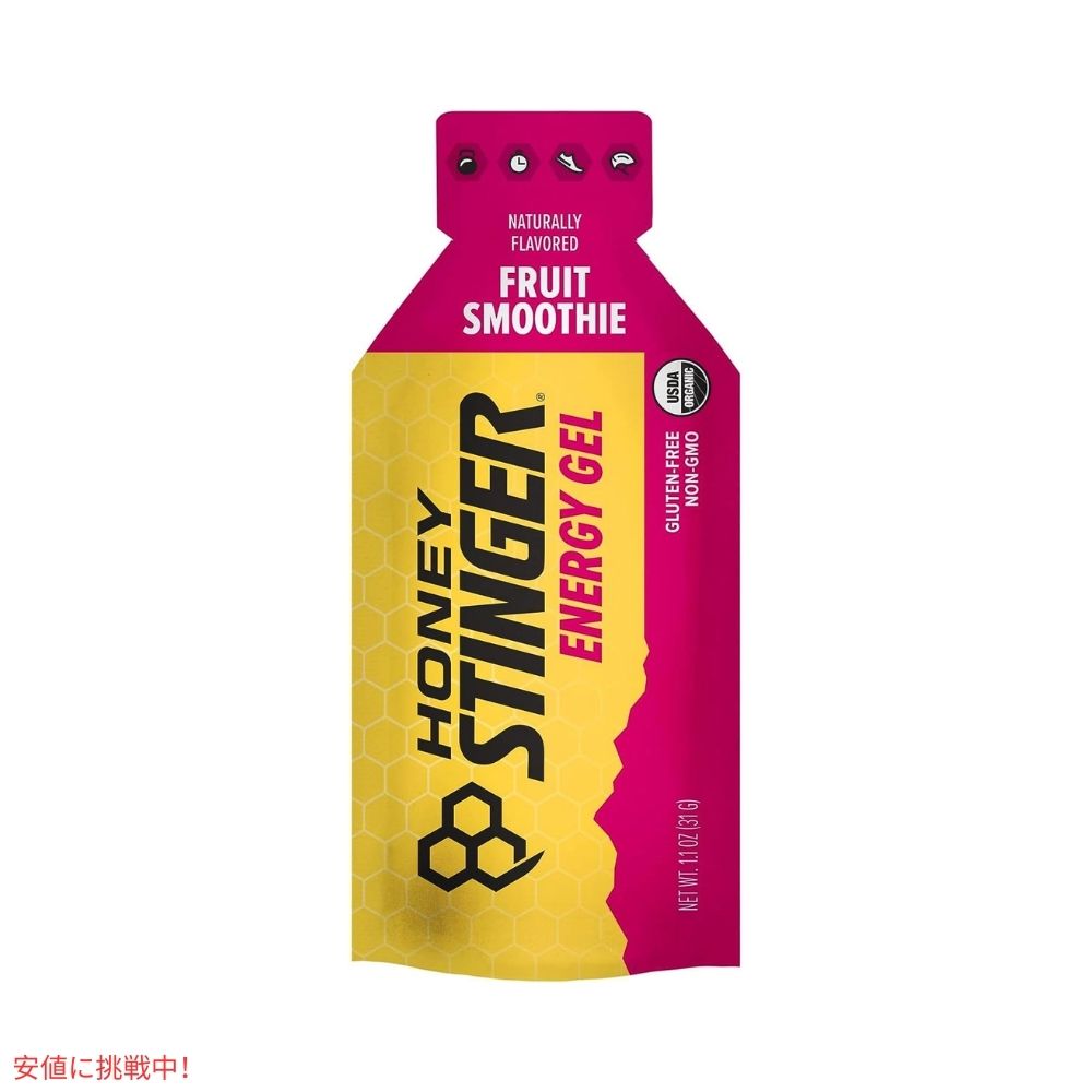 ハニースティンガー オーガニックフルーツスムージーエナジージェル 24個入り Honey Stinger Organic Fruit Smoothie Energy Gel 24 Pack 2