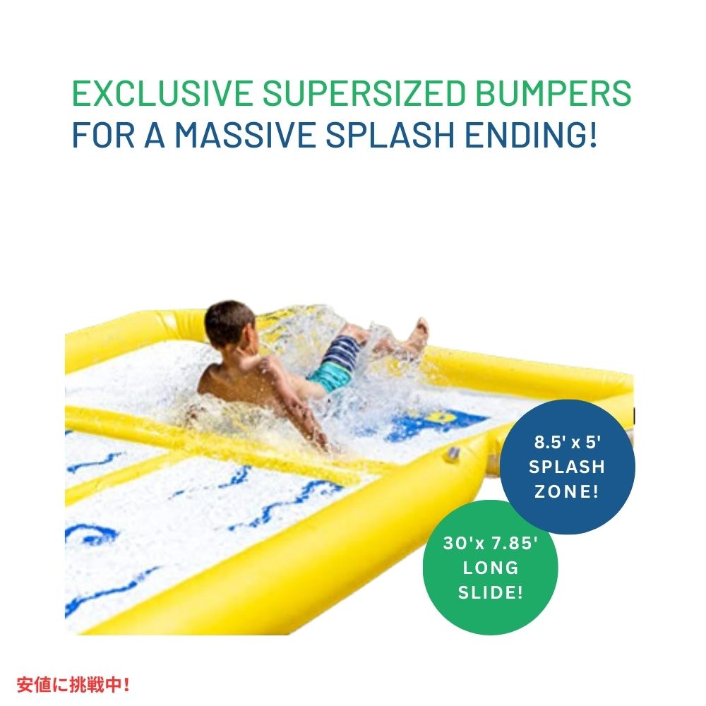 BACKYARD BLAST 巨大ウォータースライダーとインフレータブルライダー 30フィート BACKYARD BLAST Giant Waterslide with Inflatable Riders 30ft 3