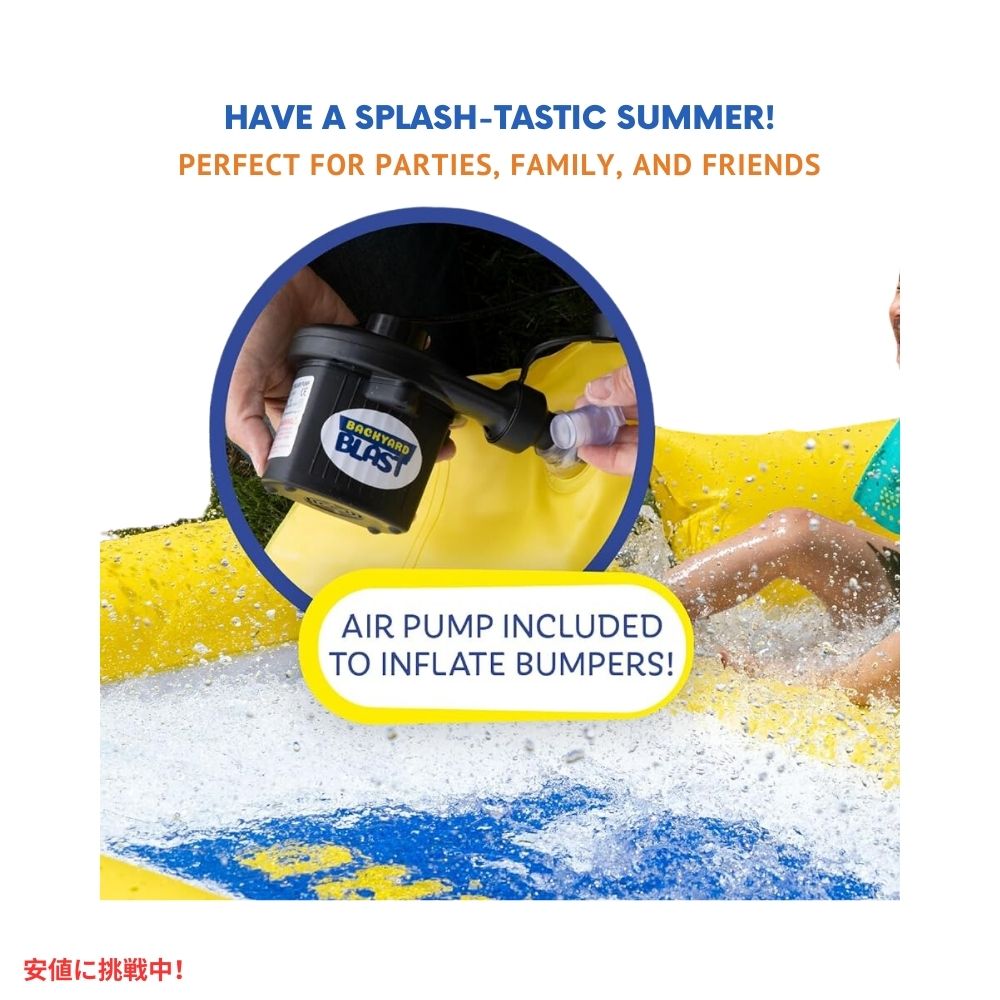 BACKYARD BLAST 巨大ウォータースライダーとインフレータブルライダー 30フィート BACKYARD BLAST Giant Waterslide with Inflatable Riders 30ft 5