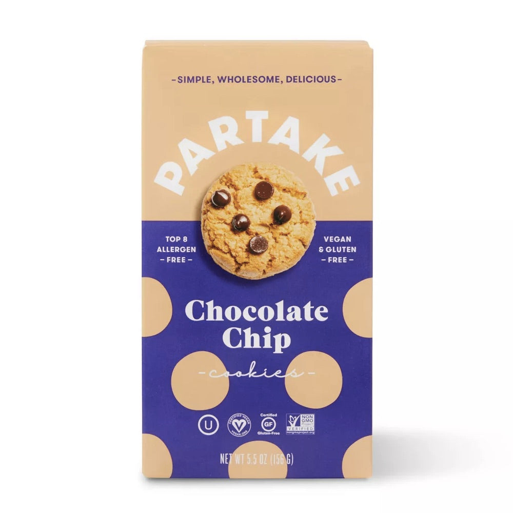 Partake Gluten Free Vegan Chocolate Chip Cookies - 5.5oz(156g) / チョコレートチップクッキー グルテンフリー＆ヴィー 1