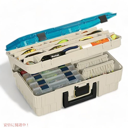 2層マグナム3500タックルボックス Plano 135010ベージュ フィッシング 釣り 釣具 収納 Two Level Magnum 3500 Tackle Box 3