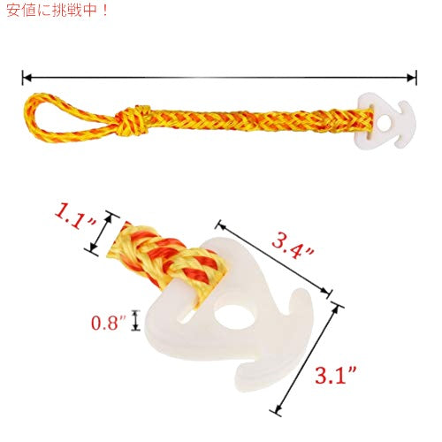 Botepon 2Pcs Boat Tube Towable Rope Quick Connector ボートチューブ 牽引ロープ クイックコネクター 2