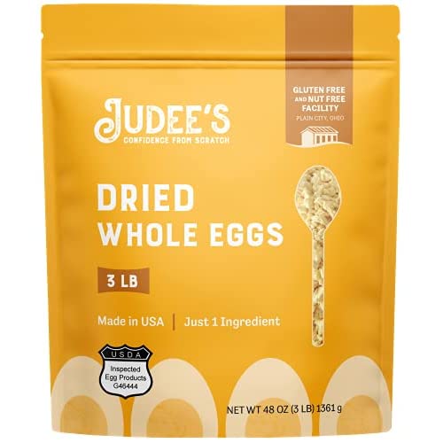 Judee's 乾燥全卵パウダー - 3 ポンド - ベーキング用品 - おいしい 100% グルテンフリー - 朝食やキャンプの食事に最適 1