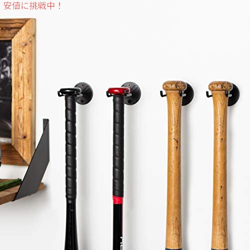 Wallniture Sporta 野球ホルダー 野球バット 壁掛けディスプレイスタンド  2個セット ブラック 7