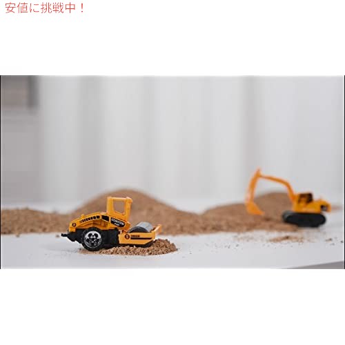 CUTE STONE 25 in 1 建設用トラック プッシュアンドゴー カーキャリア トラック おもちゃ 12個のミニダイキャストトラック付き 7