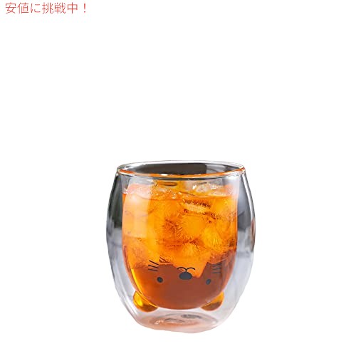 ビノスター クマのマグ かわいいマグカップ ガラス 二重壁 断熱ガラス (クマ) 4