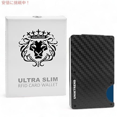 UNIKTREND カーボンファイバースリムウォレット RFIDブロック ミニマリスト (ブラック) 2