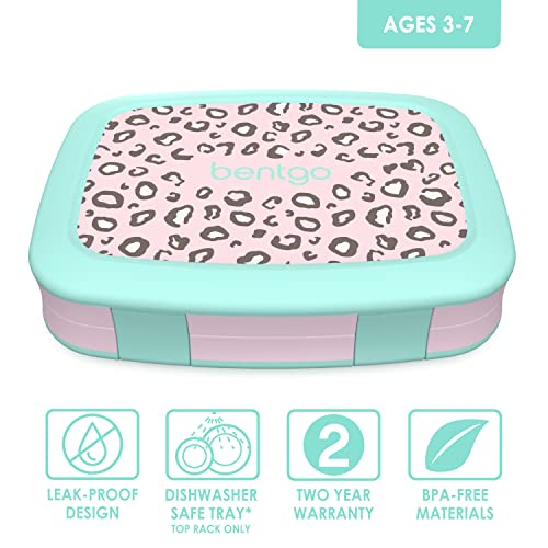 Bentgo ベントゴー Kids Prints 漏れ防止 5コンパートメント (ヒョウ) 3
