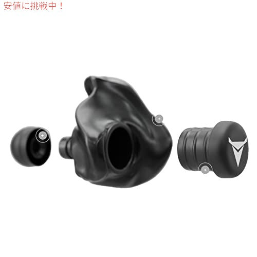 Decibullz カスタム成形耳栓、 NRR 31d 快適な聴覚保護 (ブラック) 3