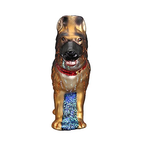 Old World Christmas Dog Collection ガラス吹きオーナメント クリスマスツリー用 ジャーマンシェパード 3
