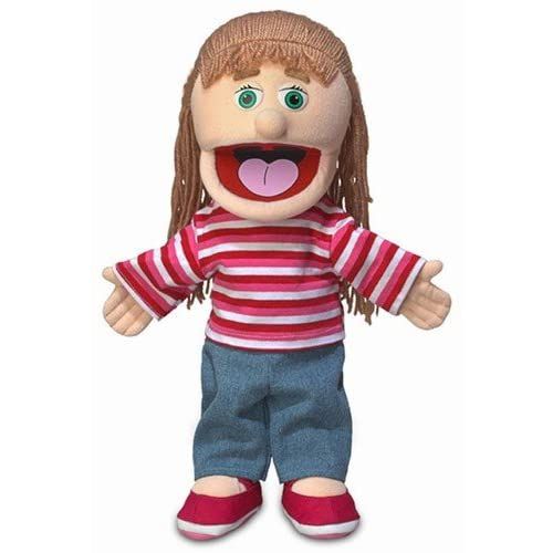 Silly Puppets 14インチ エミリー、ピーチガール、ハンドパペット 1